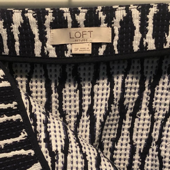 Ann Taylor Loft Navy White Petite Small Skirt - Picture 4 of 4